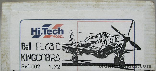 Hi-Tech 1/72 Bell P-63C King Cobra - G.C. 2/5 Ile De France / G.C. 1/5 Vendee 1949 / G.C. 2/6 Normandie-Niemen Tan Son Nhut Indochina 1950, 002 plastic model kit